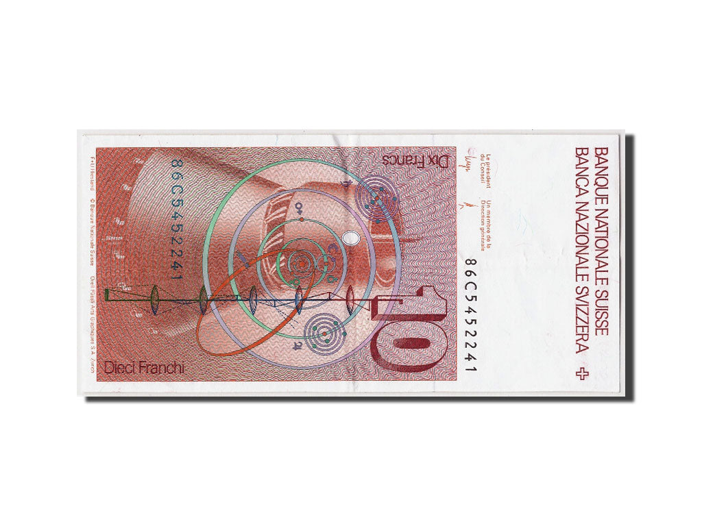 Switzerland, 10 Franken, 1986, KM #53f, VF(30-35), 86C5452241
