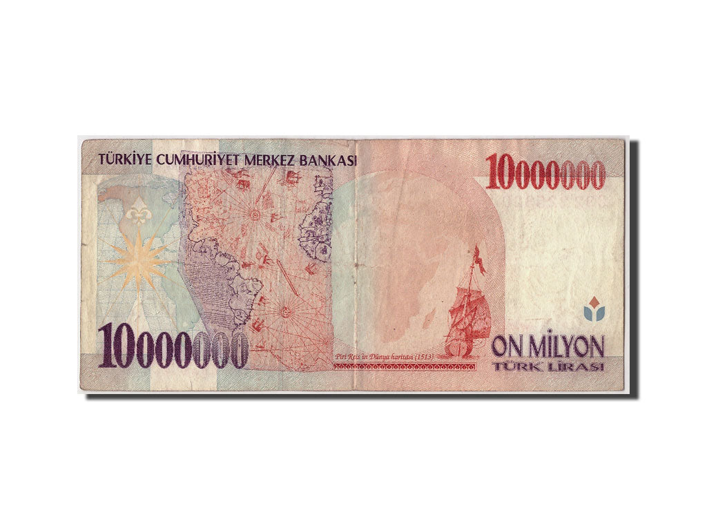 Turkey, 10,000,000 Lira, KM #214, VF(20-25), C32 225320