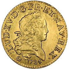 Louis XV, Louis d'or Mirliton, grandes palmes, Tours