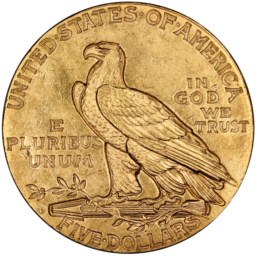 États-Unis, 5 Dollars tête d'indien