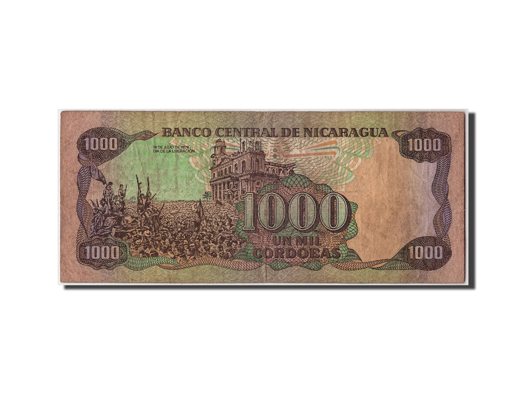 Nicaragua, 1000 Córdobas, KM #156b, VF(20-25), FC 14602246