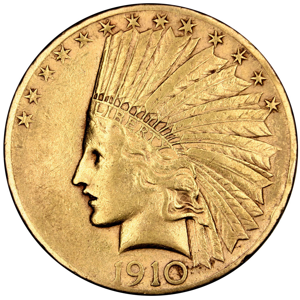 UNITED STATES, Indian Head, $10, Eagle, 1910, U.S. Mint, KM #130, EF(40-45),...