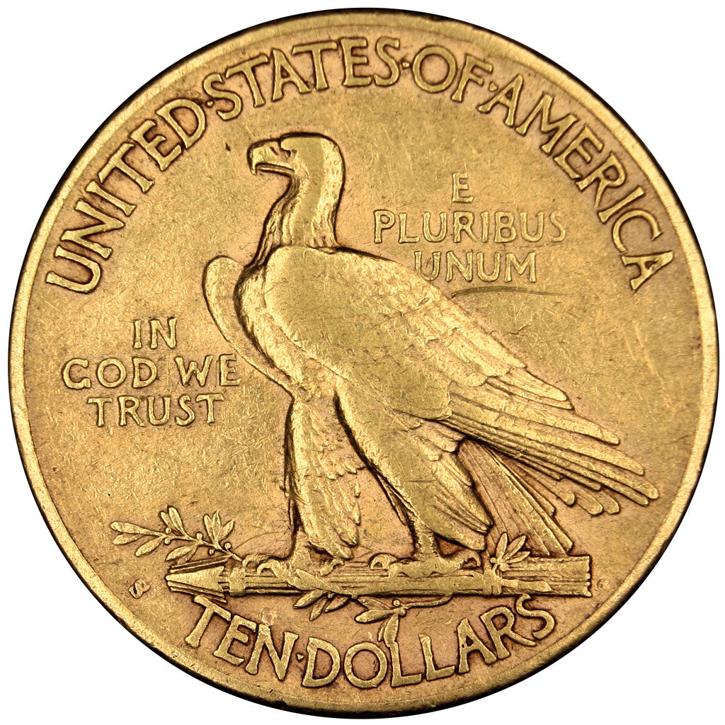 UNITED STATES, Indian Head, $10, Eagle, 1910, U.S. Mint, KM #130, EF(40-45),...