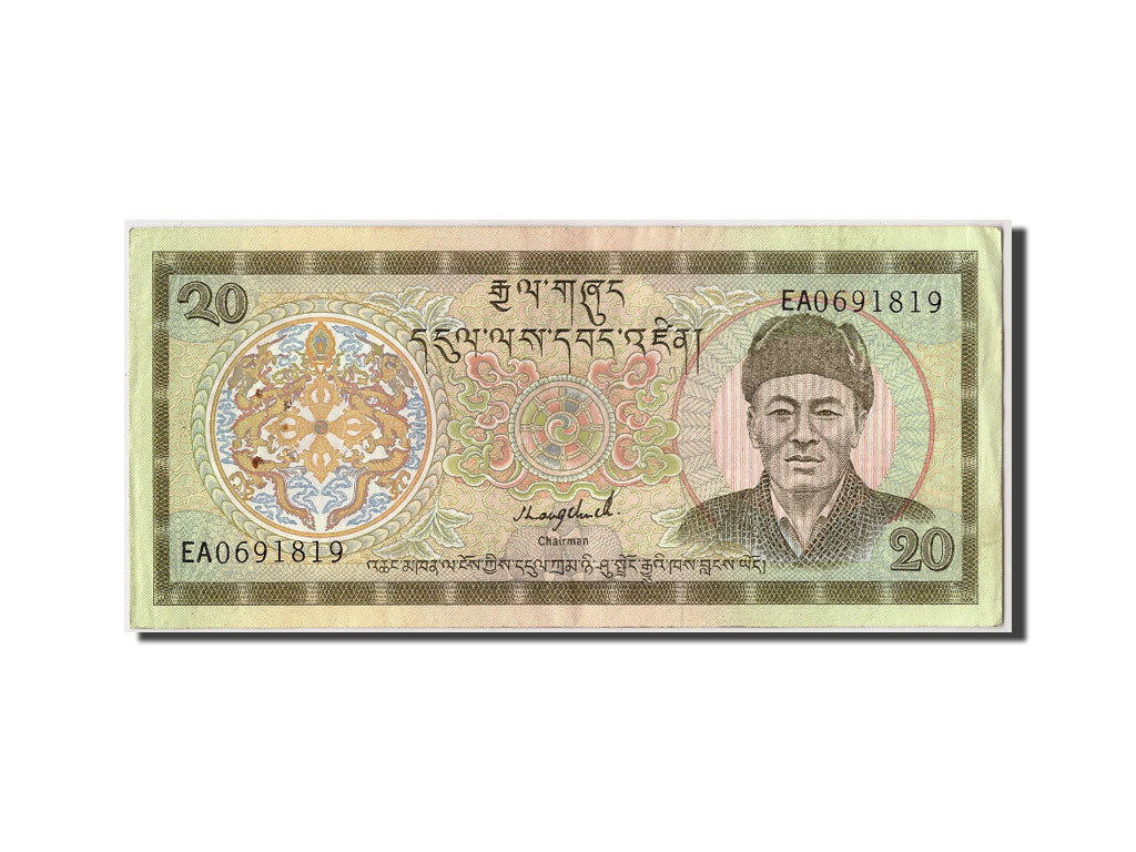 Bhutan, 20 Ngultrum, KM #16b, VF(30-35), EA0691819