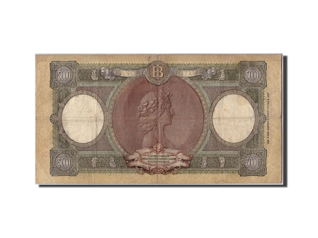 Italy, 5000 Lire, 1956, KM #85c, 1956-03-28, EF(40-45), A623 0470