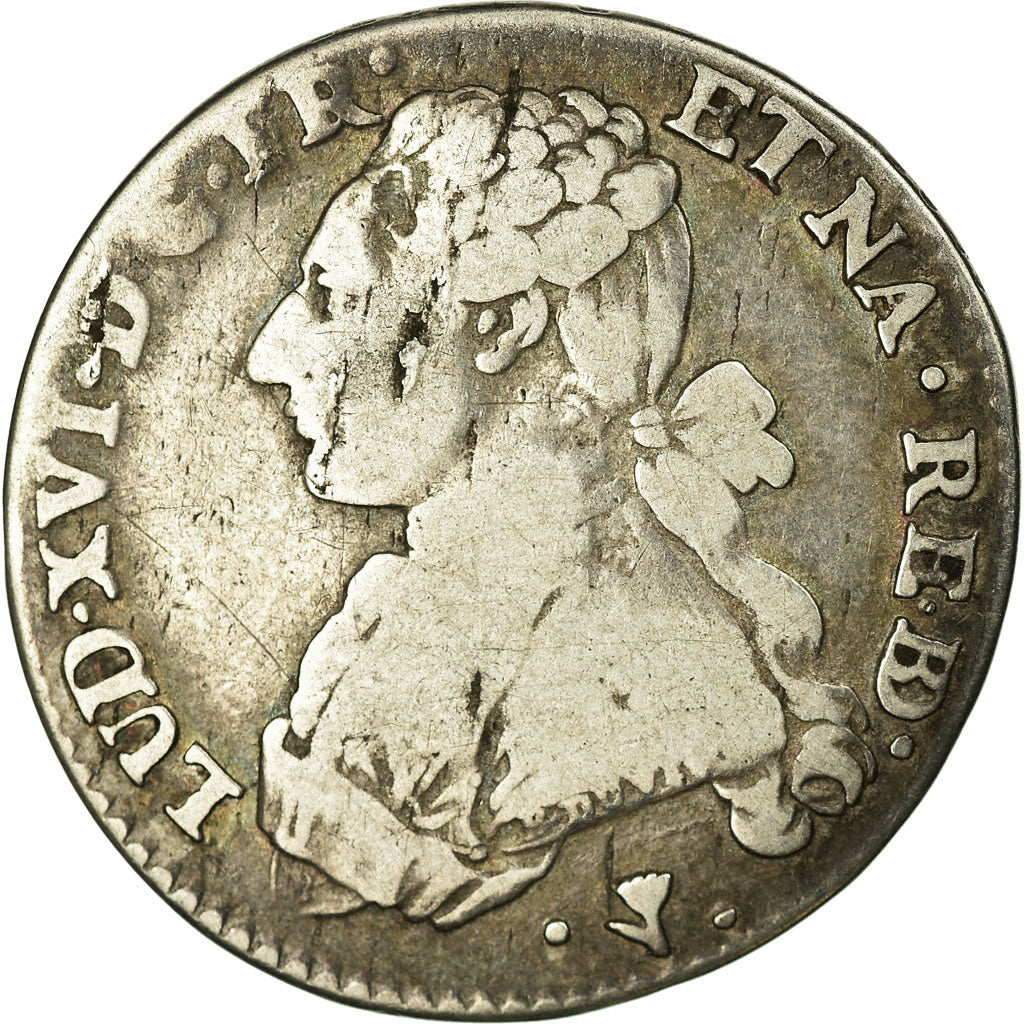 Moneta, Francia, Louis XVI, 1/5 Écu de Béarn, 24 Sols, 1/5 ECU, 1777, Pau, MB