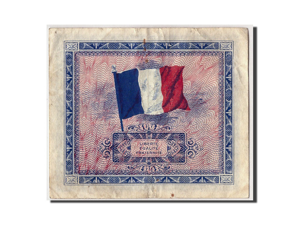 Banconote, Francia, 5 Francs, 1944 Flag/France, 1944, BB, Fayette:VF17.1