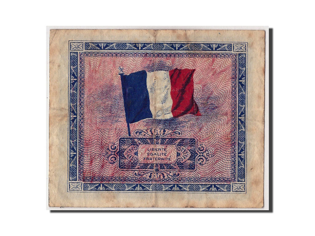 France, 5 Francs, 1944 Flag/France, 1944, KM #115b, VF(20-25), 19158439,...