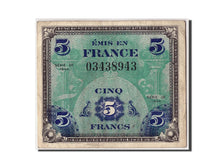 Billet, France, 5 Francs, 1944 Flag/France, 1944, TB+, Fayette:VF17.1, KM:115a