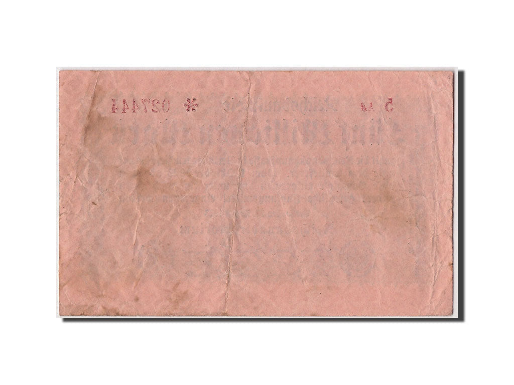 Banconote, Germania, 5 Millionen Mark, 1923, 1923-08-20, MB