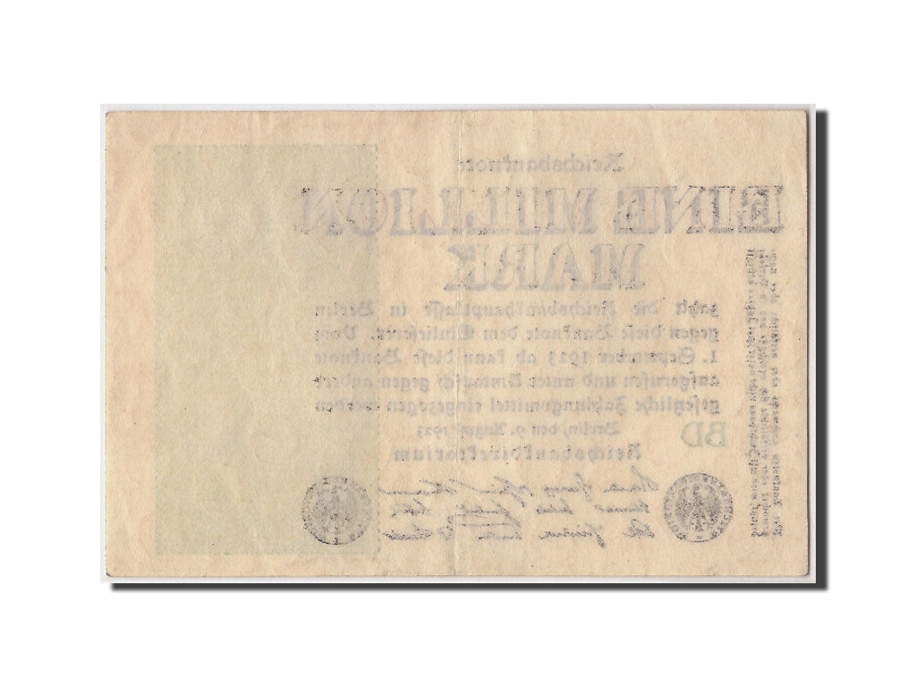 Banknote, Germany, 1 Million Mark, 1923, 1923-08-09, EF(40-45)