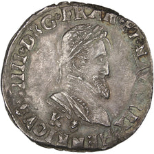 FRANCE, Demi Franc, 1595, Bordeaux, AU(55-58), Silver, Sombart #4748, 7.00