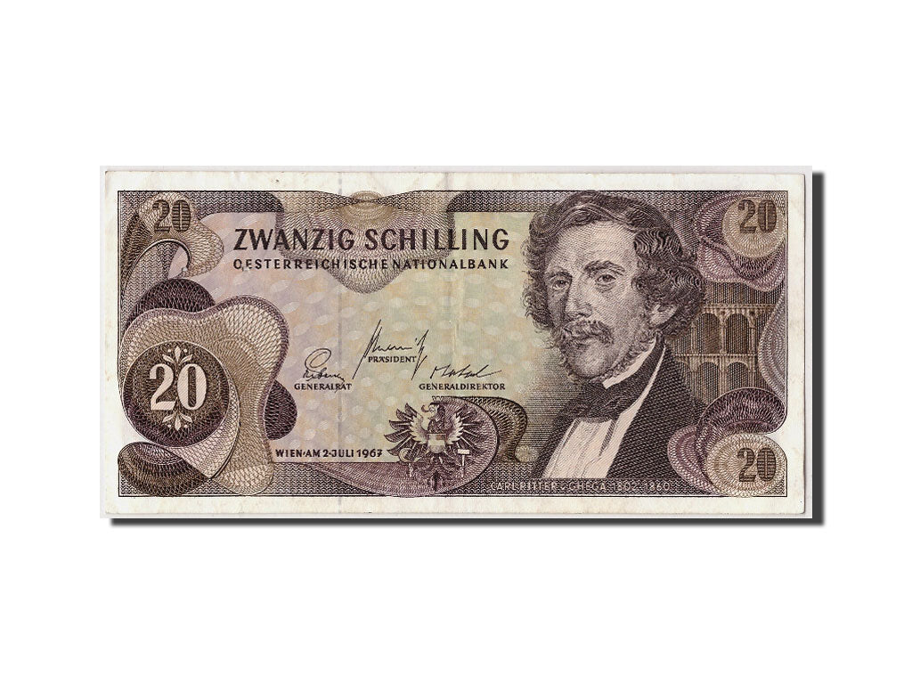Banconote, Austria, 20 Schilling, 1967, 1967-07-02, SPL