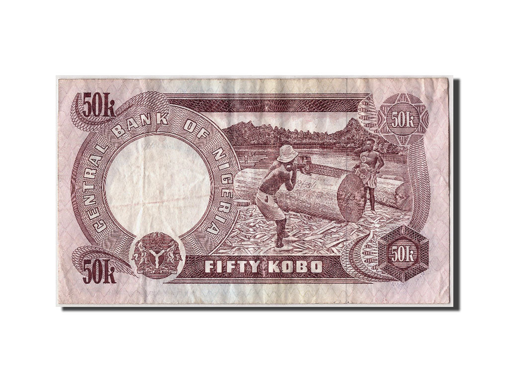 Nigeria, 50 Kobo, KM #14d, VF(20-25), DG/53 792285