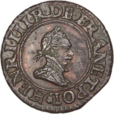 FRANCE, Denier Tournois, Paris, AU(55-58), Copper, 1.73