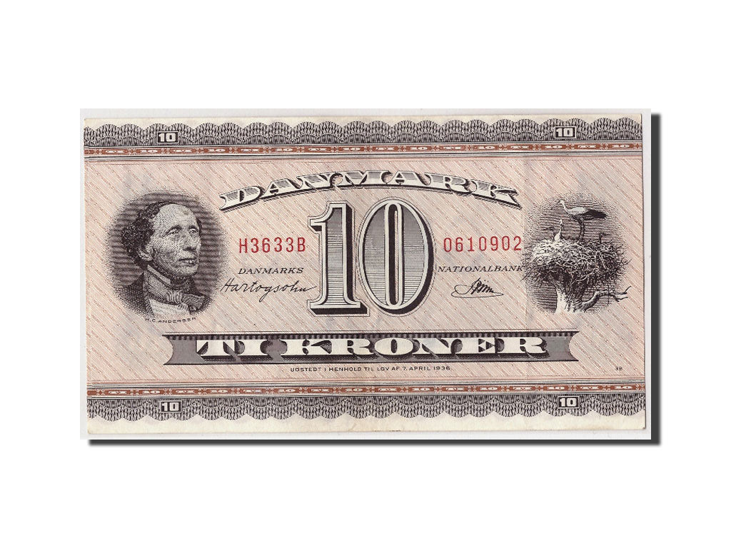 Danimarca, 10 Kroner, 1963, BB