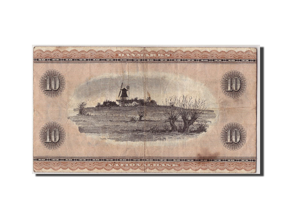 Billet, Danemark, 10 Kroner, 1963, TB