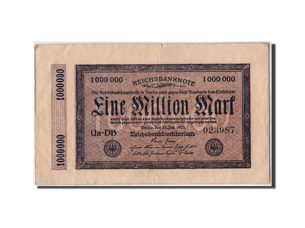 Germany, 1 Million Mark, 1923, KM #93, 1923-07-25, VF(20-25), Ua-DB 023987
