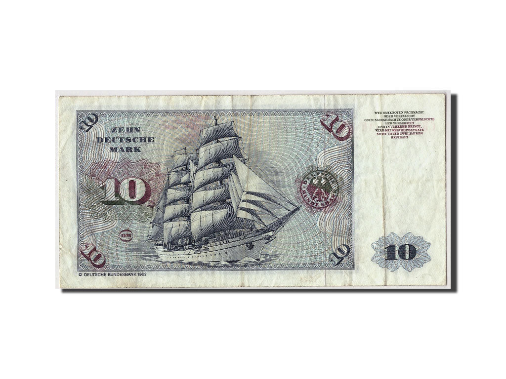 Germany - Federal Republic, 10 Deutsche Mark, 1980, KM #31d, 1980-01-02,...