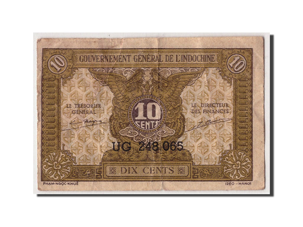 French Indo-China, 10 Cents, KM #89a, VF(20-25), UG 248.065