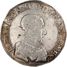 Moneda, Francia, Teston, 1561, Rouen, MBC+, Plata, Sombart:4558