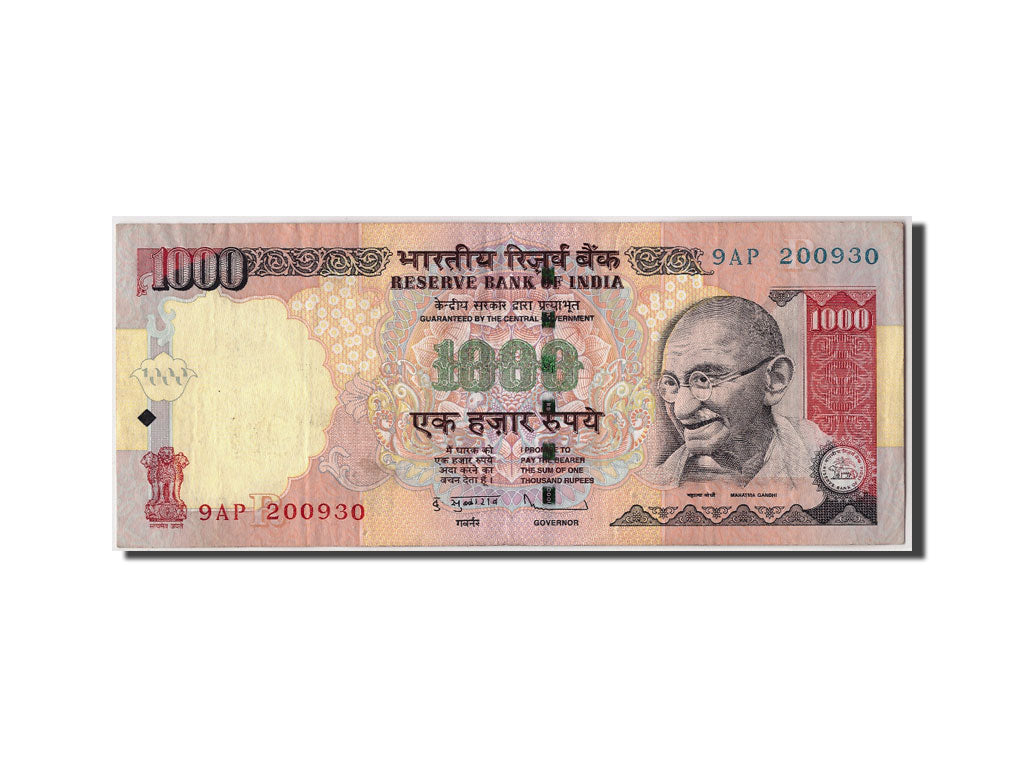 India, 1000 Rupees, 2009, MB