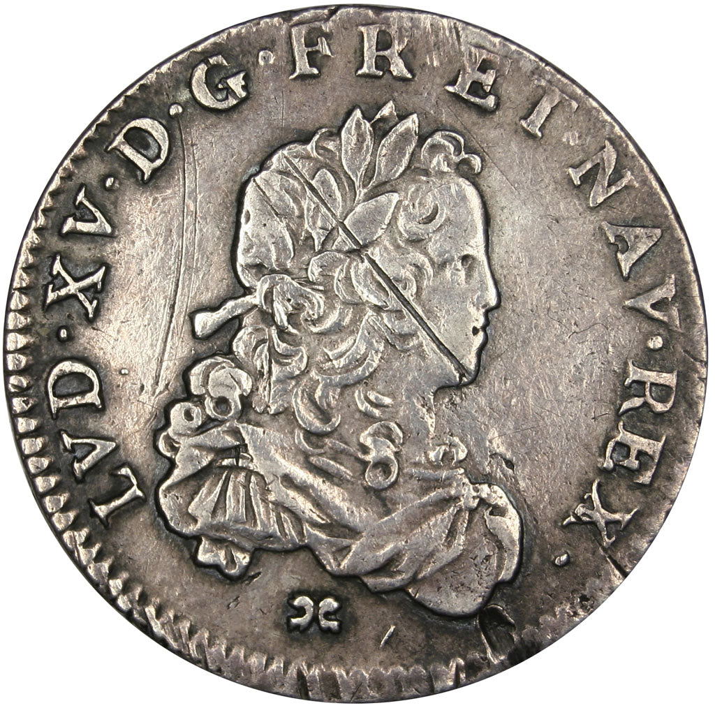 FRANCE, 1/3 Écu de France, 1/3 ECU, 1722, Grenoble, KM #457.25, AU(50-53), ...