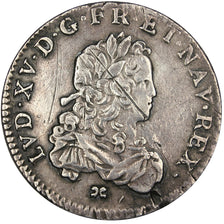 FRANCE, 1/3 Écu de France, 1/3 ECU, 1722, Grenoble, KM #457.25, AU(50-53), ...