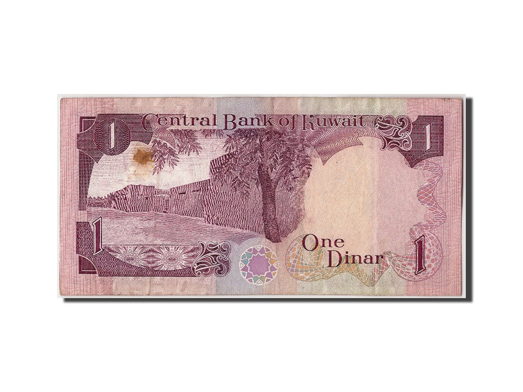 Kuwait, 1 Dinar, KM #13d, VF(30-35)