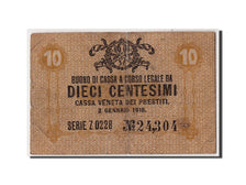 Banknote, Italy, 10 Centesimi, 1918, 1918-01-02, F(12-15)