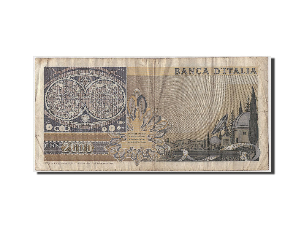 Italie, 2000 Lire type Galileo