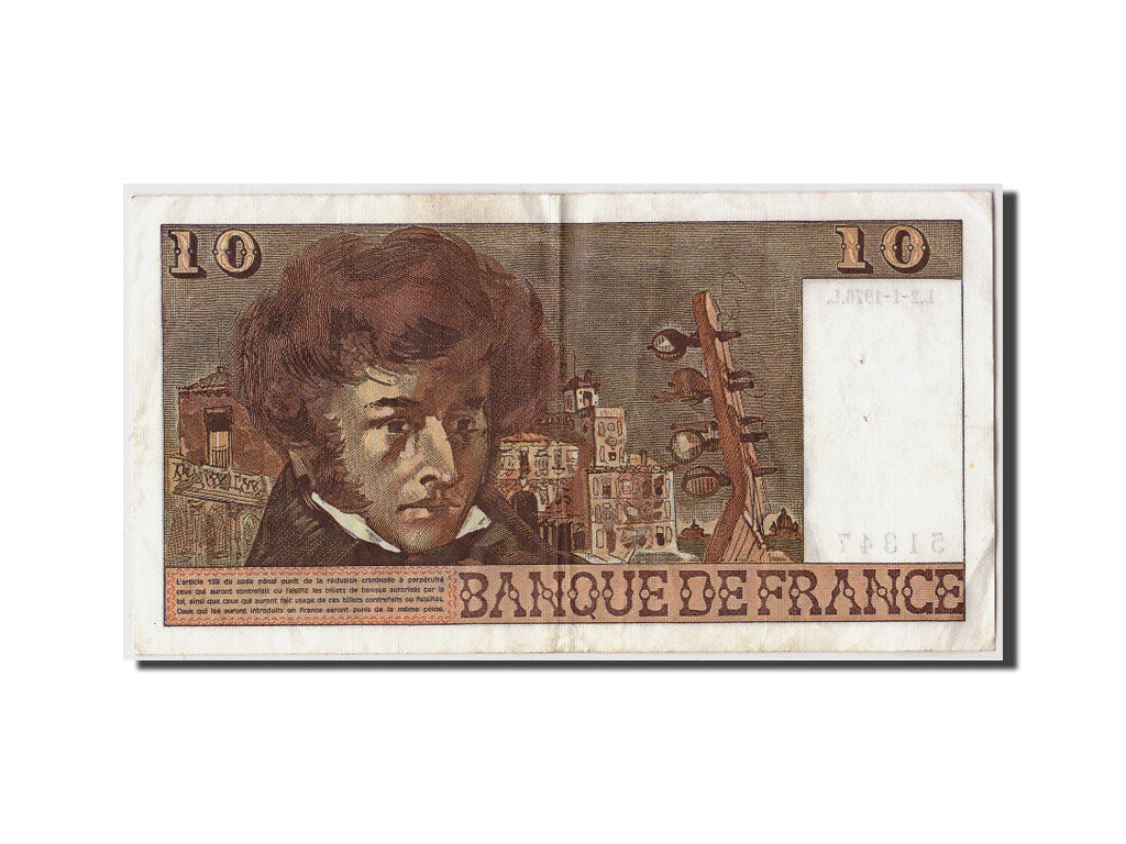 France, 10 Francs, 10 F 1972-1978 ''Berlioz'', 1976, KM #150c, 1976-01-02,...