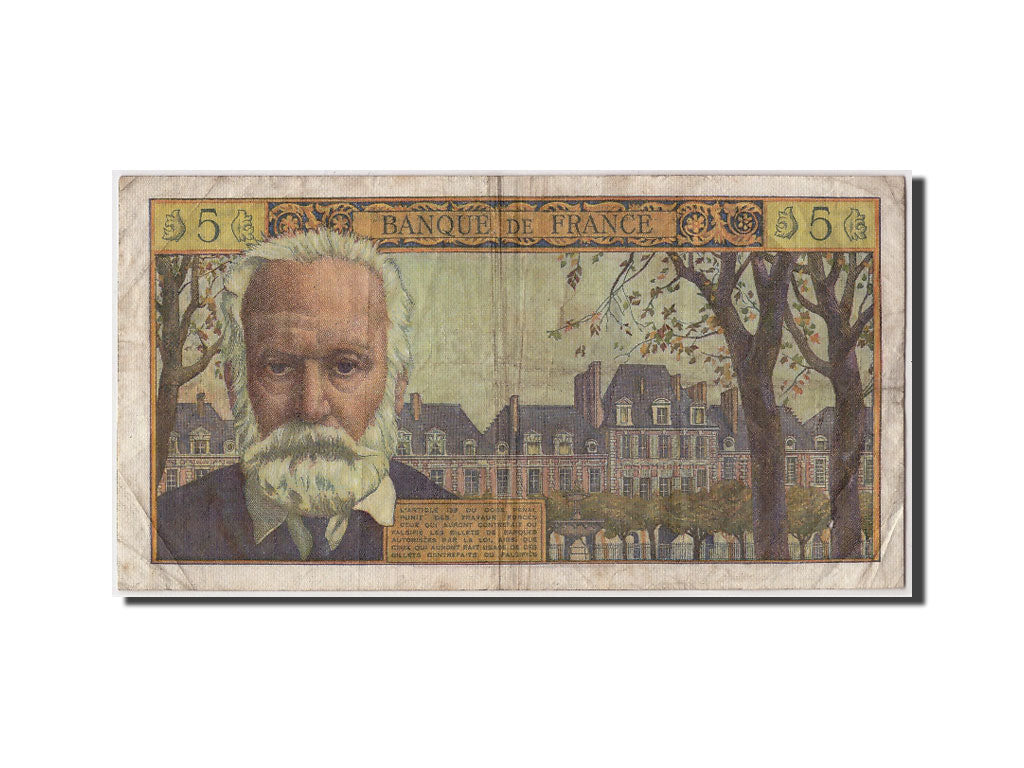 France, 5 Nouveaux Francs, 5 NF 1959-1965 ''Victor Hugo'', 1962, KM #141a,...