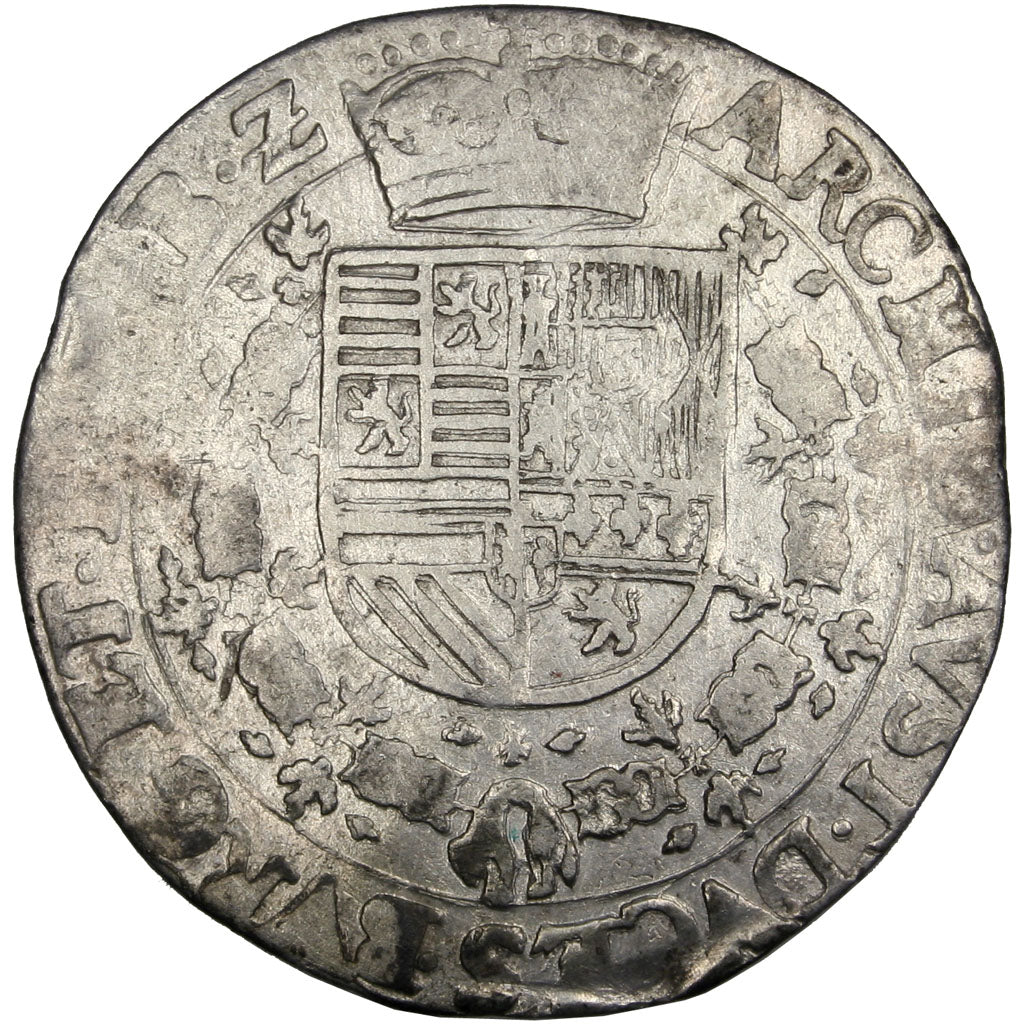 SPANISH NETHERLANDS, 1/2 Patagon, Antwerp, KM #46.1, VF(30-35), Silver, 13.75