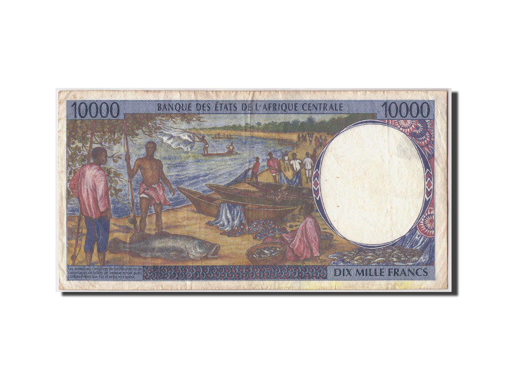 Central African States, 10,000 Francs, 2000, KM #505Nf, VF(20-25), N 0057031241