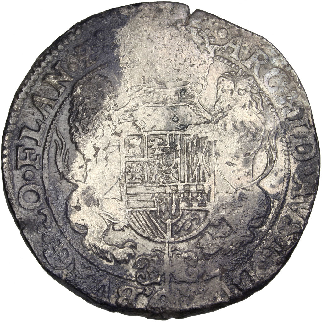 SPANISH NETHERLANDS, Ducaton, 1666, Bruges, KM #64, F(12-15), Silver, 32.31