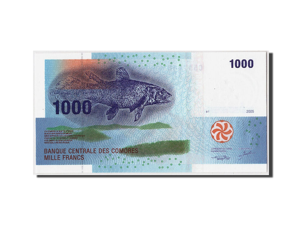 Geldschein, Comoros, 1000 Francs, 2005, UNZ