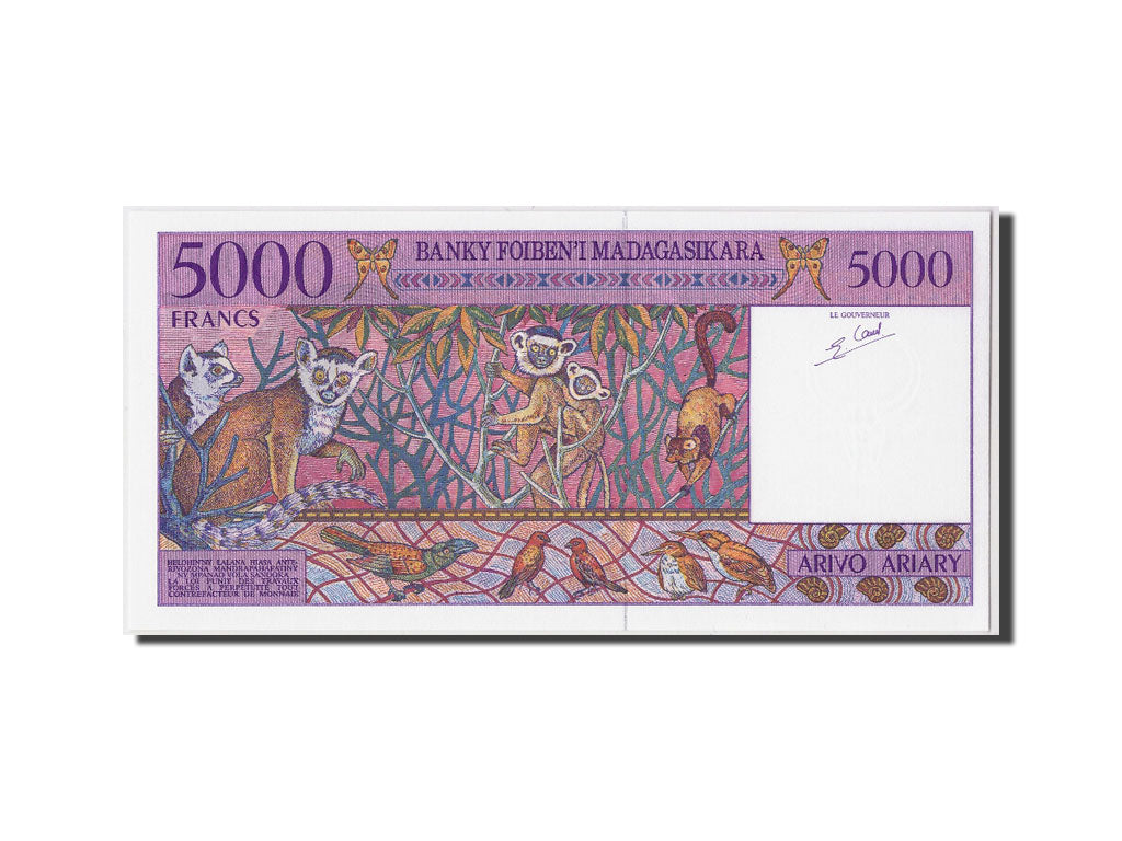 Madagascar, 5000 Francs = 1000 Ariary, FDS