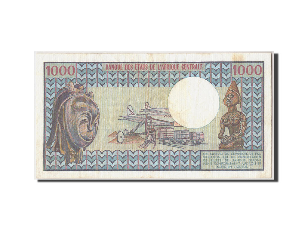Gabon, 1000 Francs, KM #3c, K.5 82848