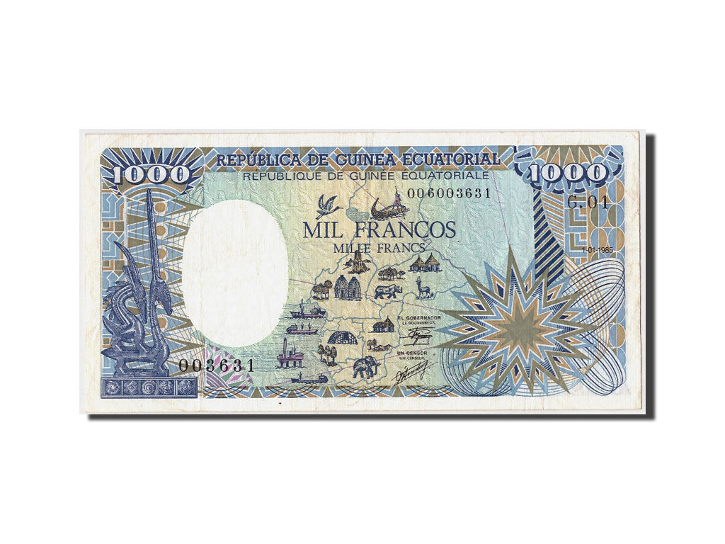 Equatorial Guinea, 1000 Francos, KM #21, 1985-01-01, G.01 003631