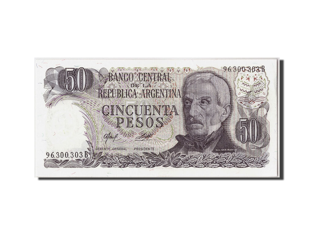 Banknote, Argentina, 50 Pesos, Undated (1974-75), Undated, KM:296, UNC(65-70)