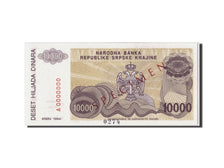 Banconote, Croazia, 10,000 Dinara, 1994, KM:R31a, Undated, FDS