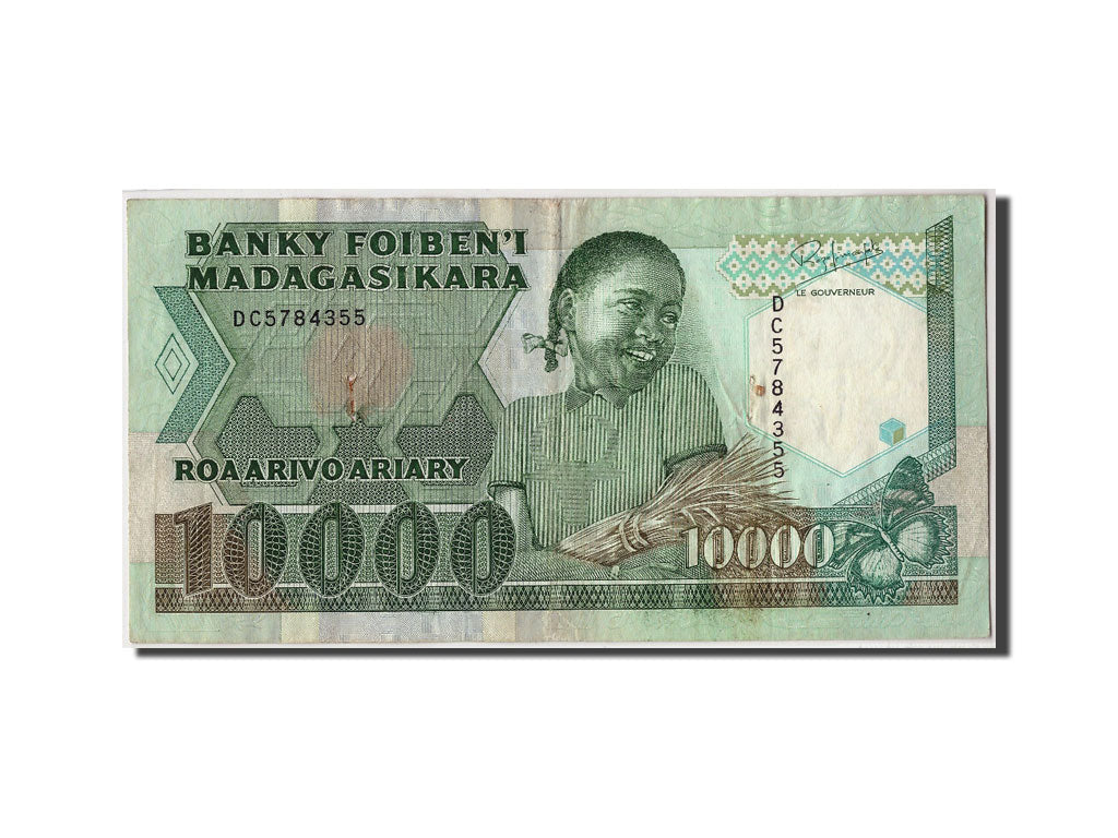 Madagascar, 10,000 Francs = 2000 Ariary, Undated (1988-94), KM:74a, Undated,...