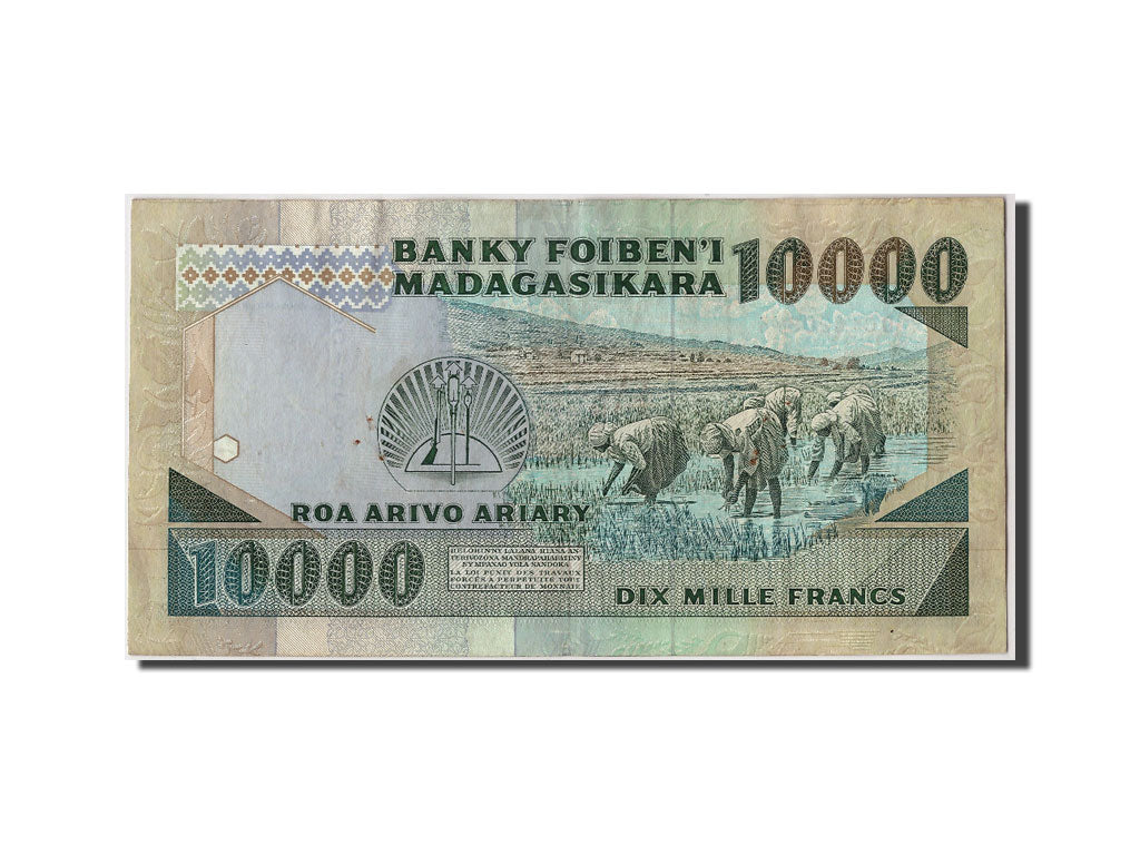 Banknote, Madagascar, 10,000 Francs = 2000 Ariary, Undated (1988-94), Undated