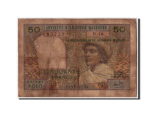 Madagascar, 50 Francs = 10 Ariary, undated (1969), Undated, KM:61, VG(8-10),...