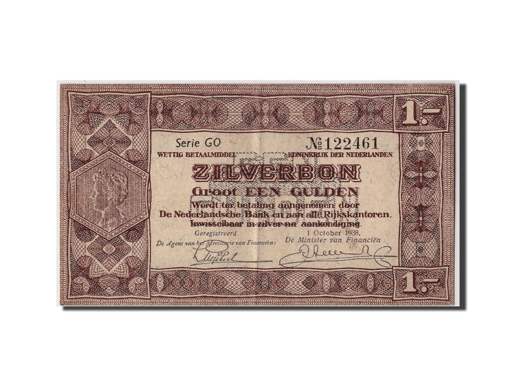 Banknote, Netherlands, 1 Gulden, 1938, 1938-10-01, KM:61, EF(40-45)