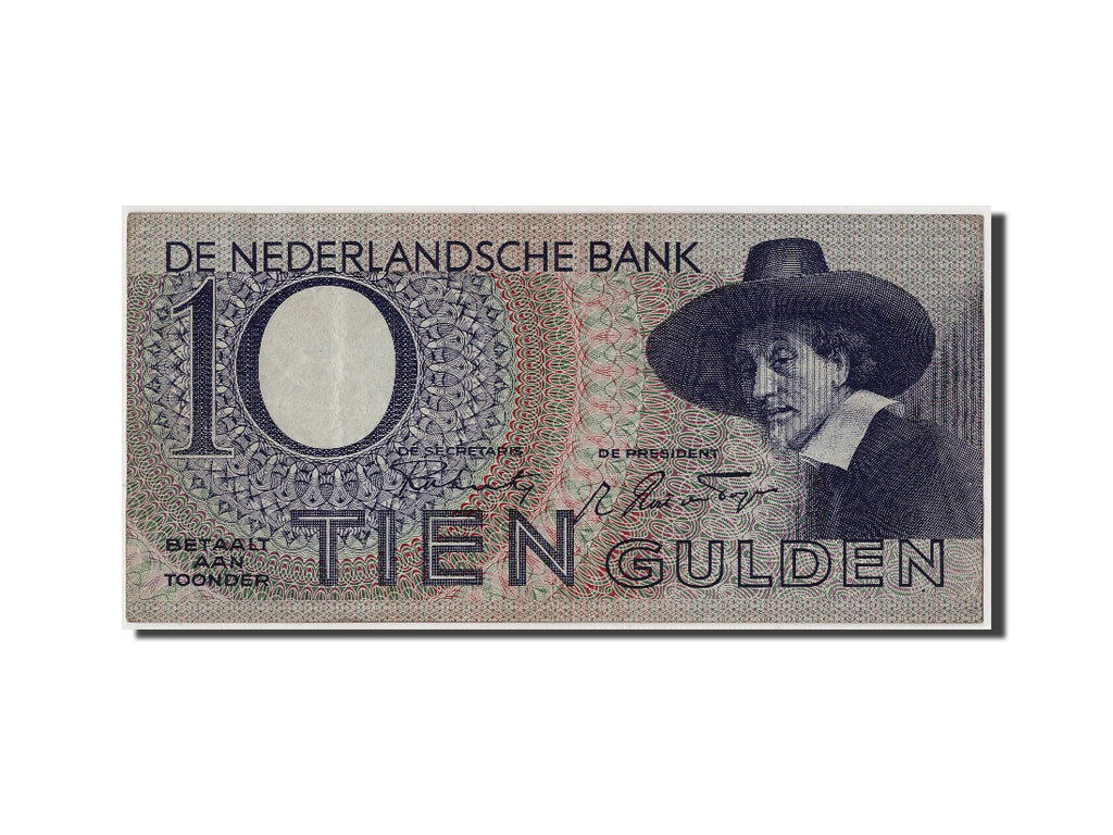 Netherlands, 10 Gulden, 1943, KM:59, 1943-01-28, AU(55-58)