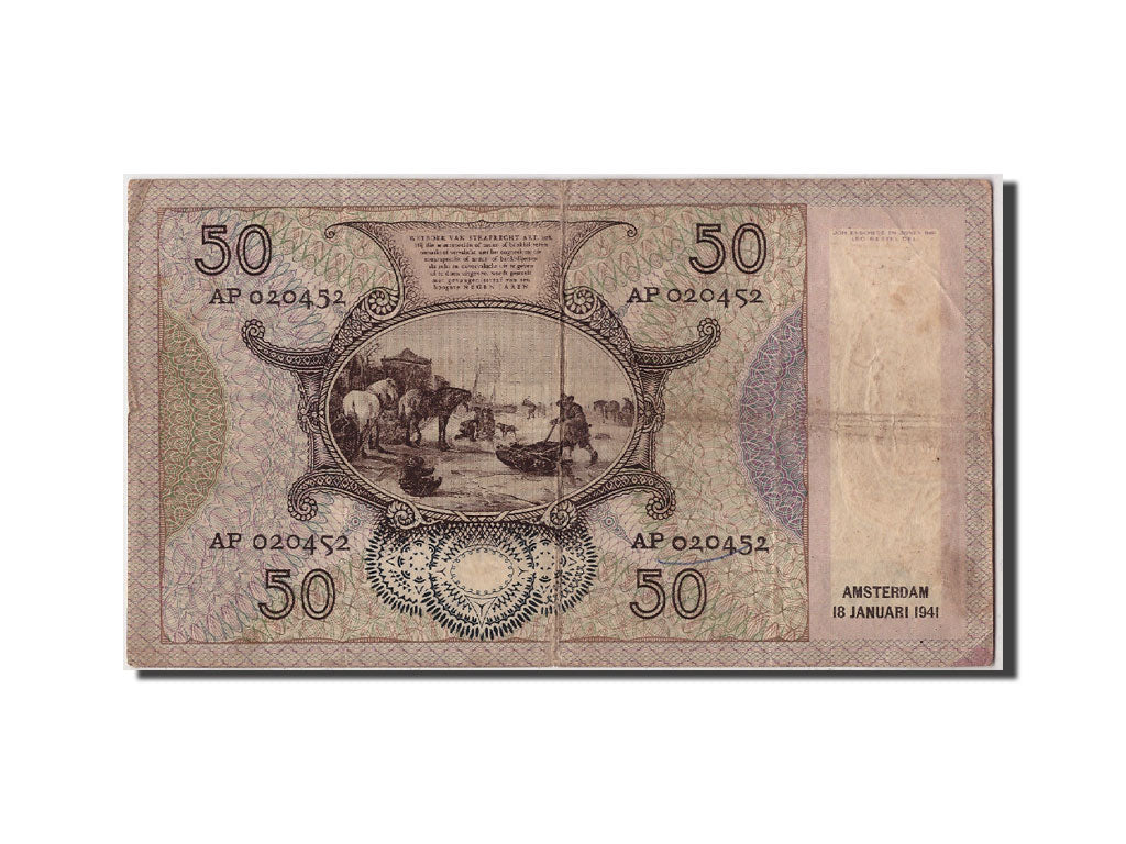 Netherlands, 50 Gulden, 1941, KM:58, 1941-01-18, VF(30-35)