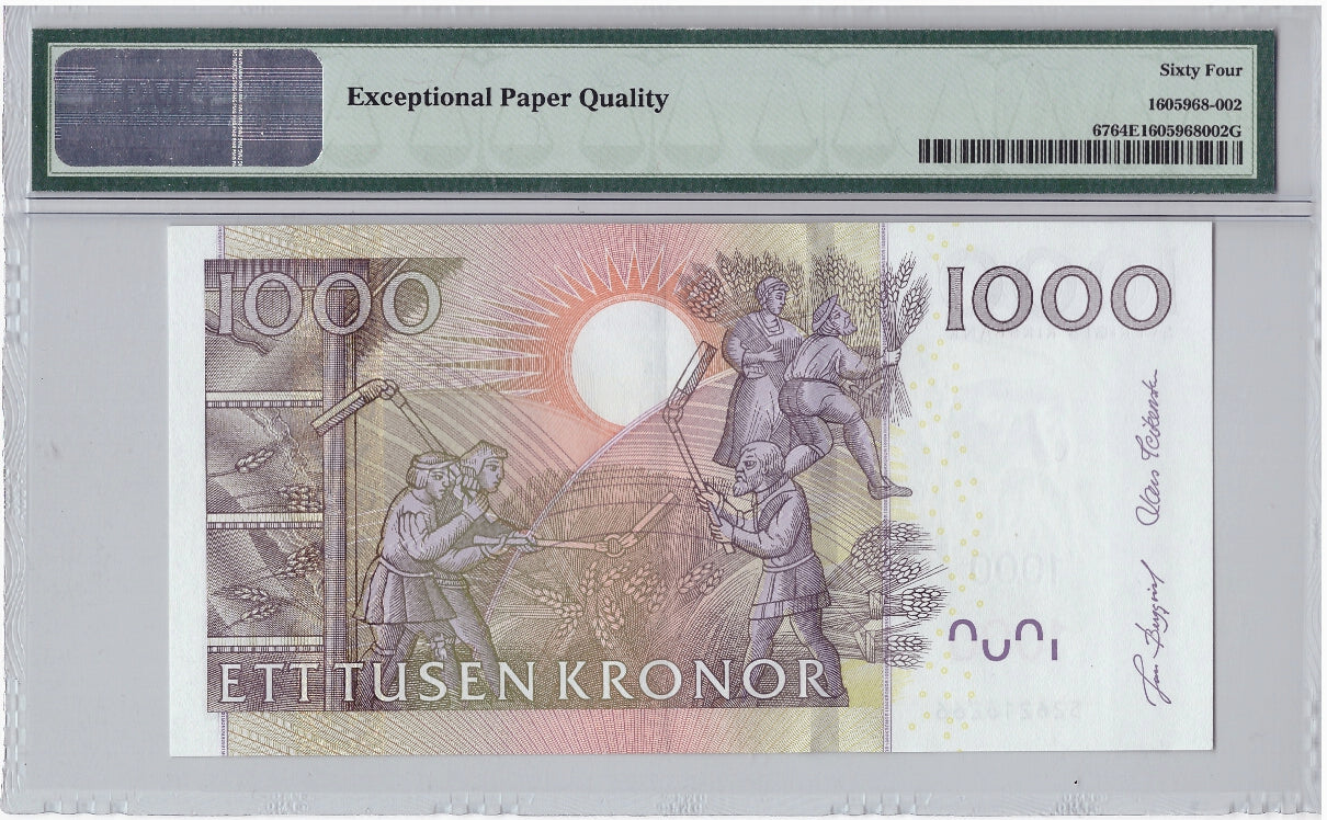 Banknote, Sweden, 1000 Kronor, 2005, Undated, KM:67, graded, PMG, 1605968-002