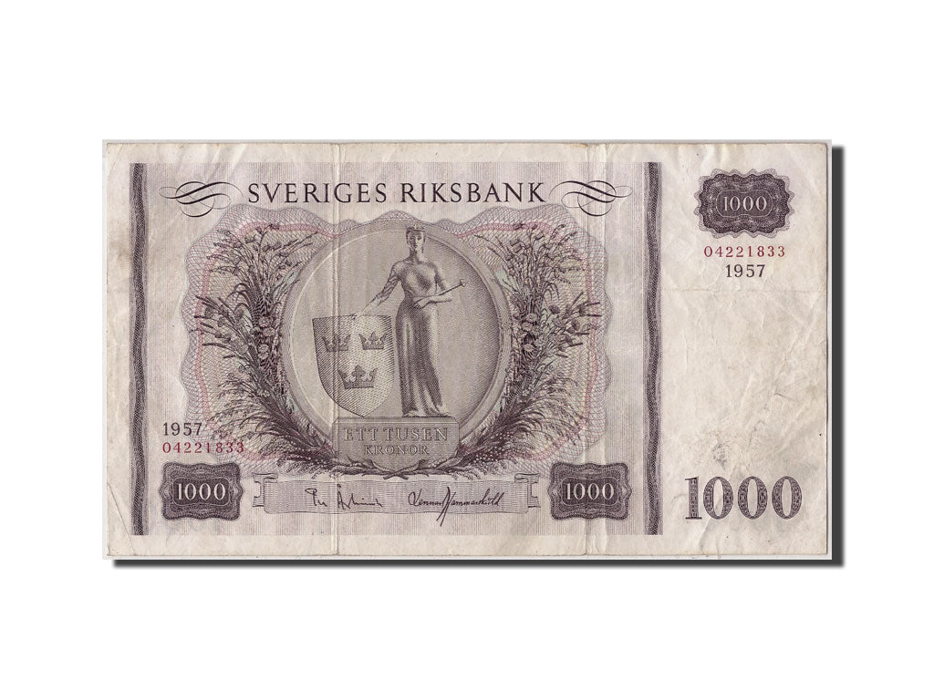 Banconote, Svezia, 1000 Kronor, 1957, KM:46b, Undated, BB